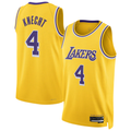 Tlead LA.Lakers #4 Dalton Knecht Gold Swingman Stitched Jerseys