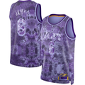 Tlead LA.Lakers #8 LeBron James Purple Select Series Swingman Stitched Jerseys