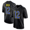 Tlead LA.Rams #12 Puka Nacua Player Black Carbon Fashion Game Stitched Jerseys