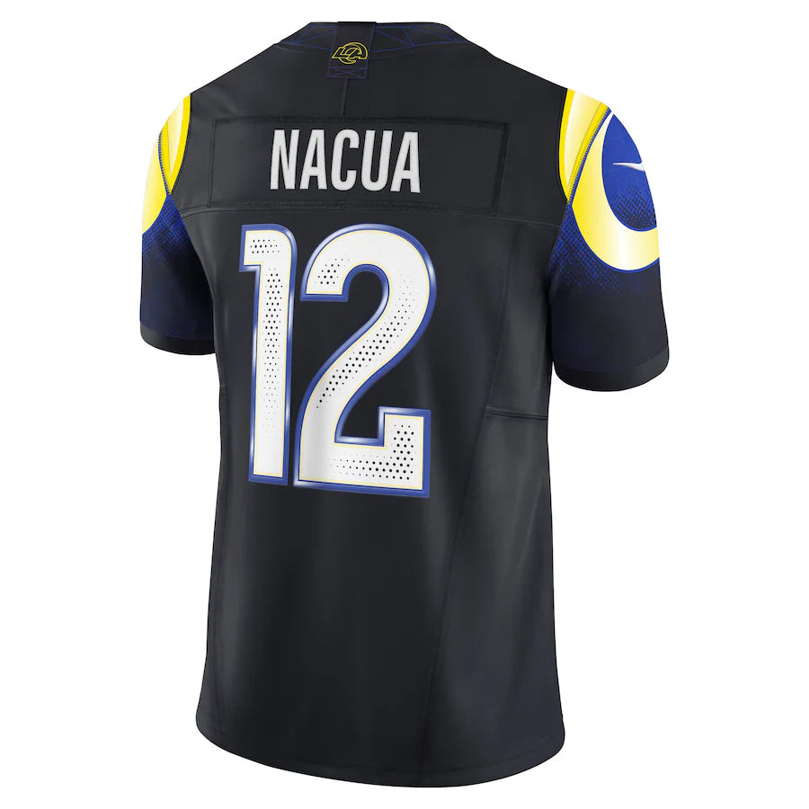 Tlead LA.Rams #12 Puka Nacua Player Midnight Blue Rivalries Collection Limited Stitched Jerseys
