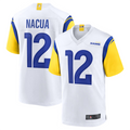 Tlead LA.Rams #12 Puka Nacua White Game Player Jersey American Stitched Jerseys