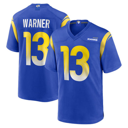Tlead LA.Rams #13 Kurt Warner Player Royal Retired Limited Stitched Jerseys