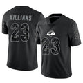 Tlead LA.Rams #23 Kyren Williams Player Black RFLCTV Limited Stitched Jerseys