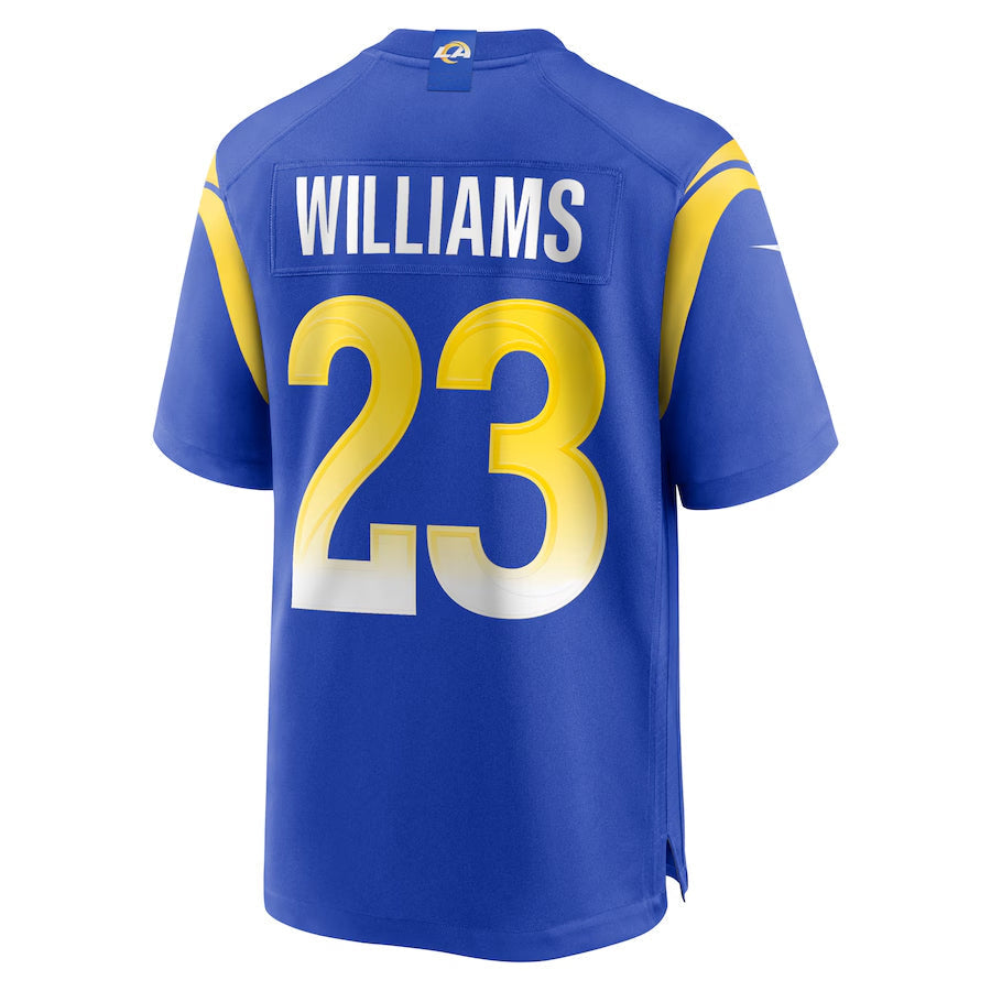 Tlead LA.Rams #23 Kyren Williams Player Royal Home Game Stitched Jerseys
