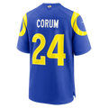 Tlead LA.Rams #24 Blake Corum Royal Game Stitched Jerseys