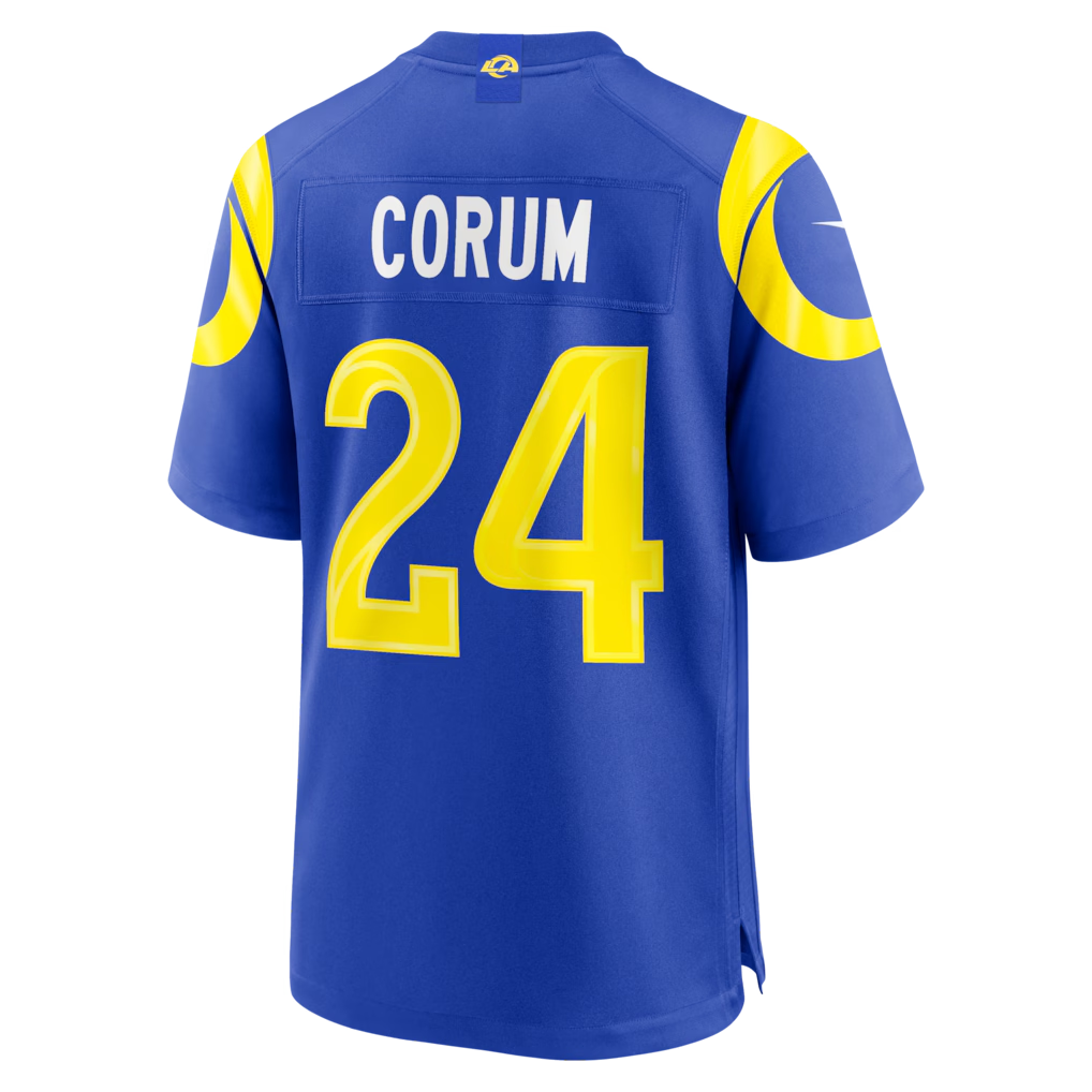 Tlead LA.Rams #24 Blake Corum Royal Game Stitched Jerseys