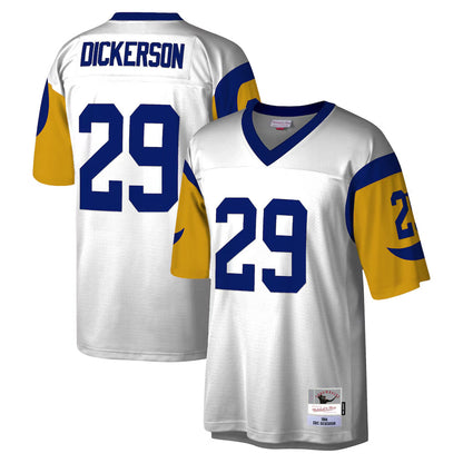 Tlead LA.Rams #29 Eric Dickerson Player White Mitchell & Ness Legacy Replica Stitched Jerseys
