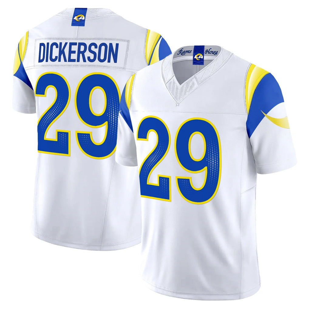Tlead LA.Rams #29 Eric Dickerson Player White Rivalries Vapor Limited Home Game Stitched Jerseys