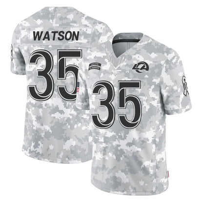 Tlead LA.Rams #35 Jaylen Watson Player Arctic Camo Salute To Service Limited Game Stitched Jerseys