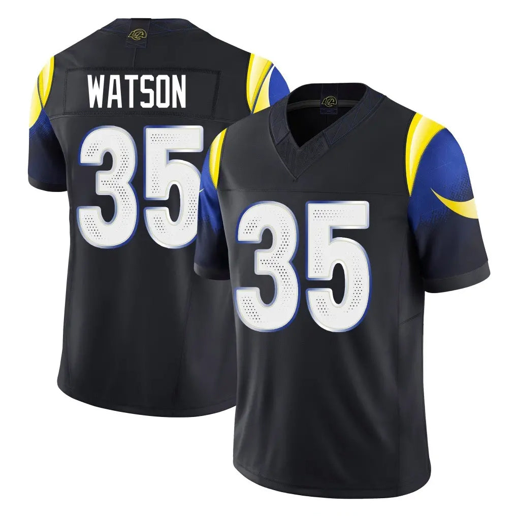 Tlead LA.Rams #35 Jaylen Watson Player Black Midnight Rivalries Collection Limited Home Game Stitched Jerseys