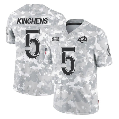 Tlead LA.Rams #5 Kamren Kinchens Player Arctic Camo Salute To Service Limited Game Stitched Jerseys