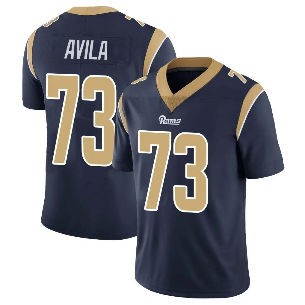 Tlead LA.Rams #73 Steve Avila Player Navy Limited Vapor Untouchable Home Game Stitched Jerseys