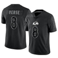 Tlead LA.Rams #8 Jared Verse Player Black RFLCTV Limited Stitched Jerseys