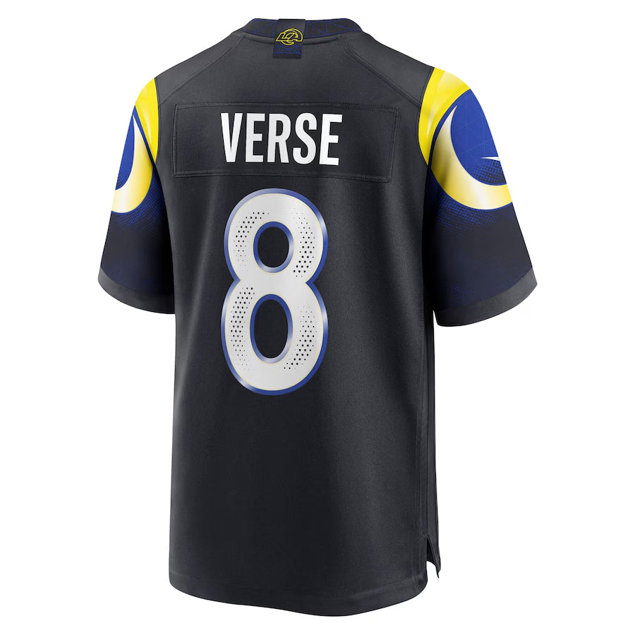 Tlead LA.Rams #8 Jared Verse Player Midnight Blue Rivalries Collection Game Stitched Jerseys