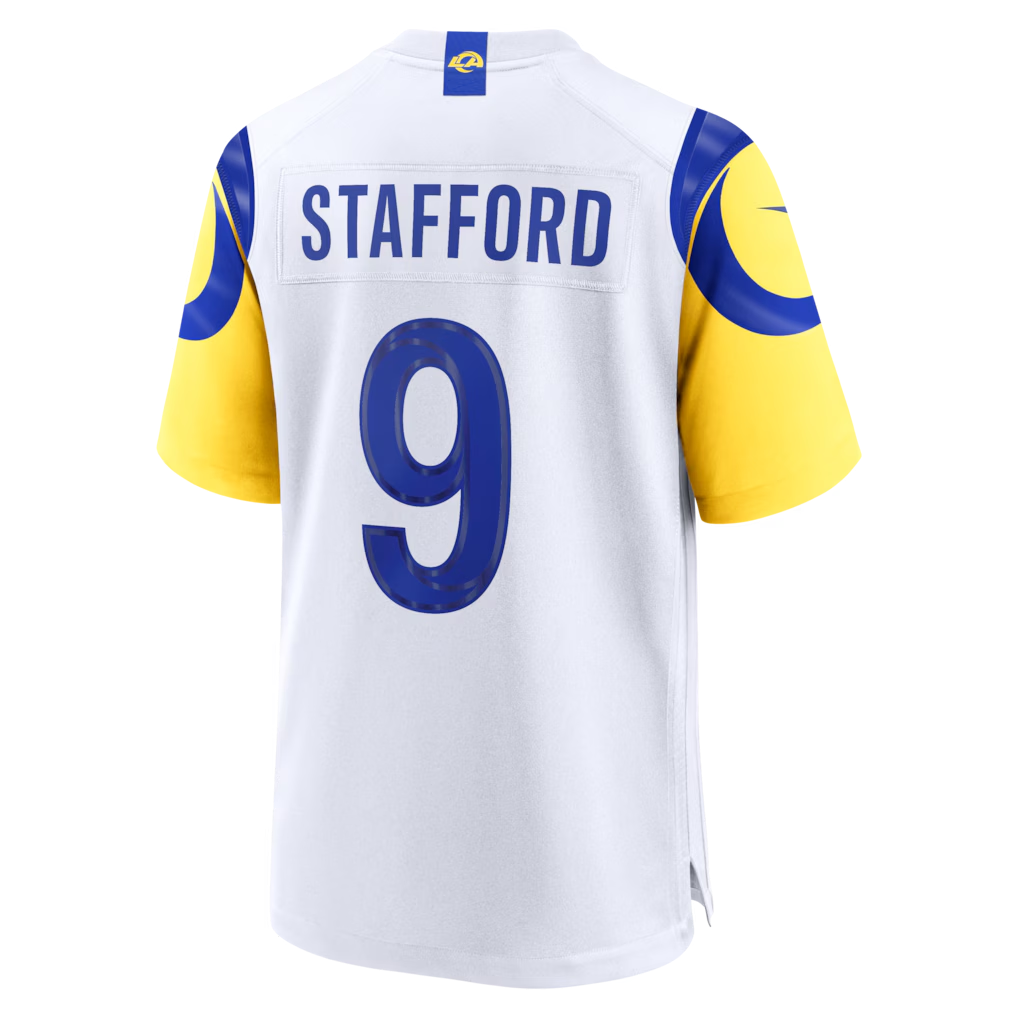 Tlead LA.Rams #9 Matthew Stafford White White Game Player Stitched Jerseys