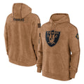 Tlead LV.Raiders Brown Salute to Service Hoodies Limited Game Blank Player Stitched Jerseys