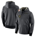 Tlead LV.Raiders Gray Pullover Hoodies Home Game Blank Player Stitched Jerseys