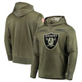 Tlead LV.Raiders Olive Salute to Service Pullover Hoodies Home Game Blank Player Stitched Jerseys