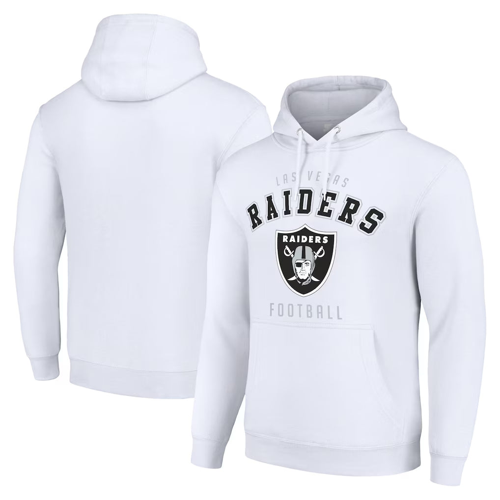 Tlead LV.Raiders White LOGO Pullover Hoodies Home Game Blank Player Stitched Jerseys