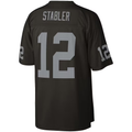 Tlead LV.Raiders #12 Ken Stabler Mitchell & Ness Black Legacy Replica Jersey