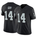 Tlead LV.Raiders #14 Matt Gay Player Black Limited Vapor F.U.S.E. Home Game Stitched Jerseys