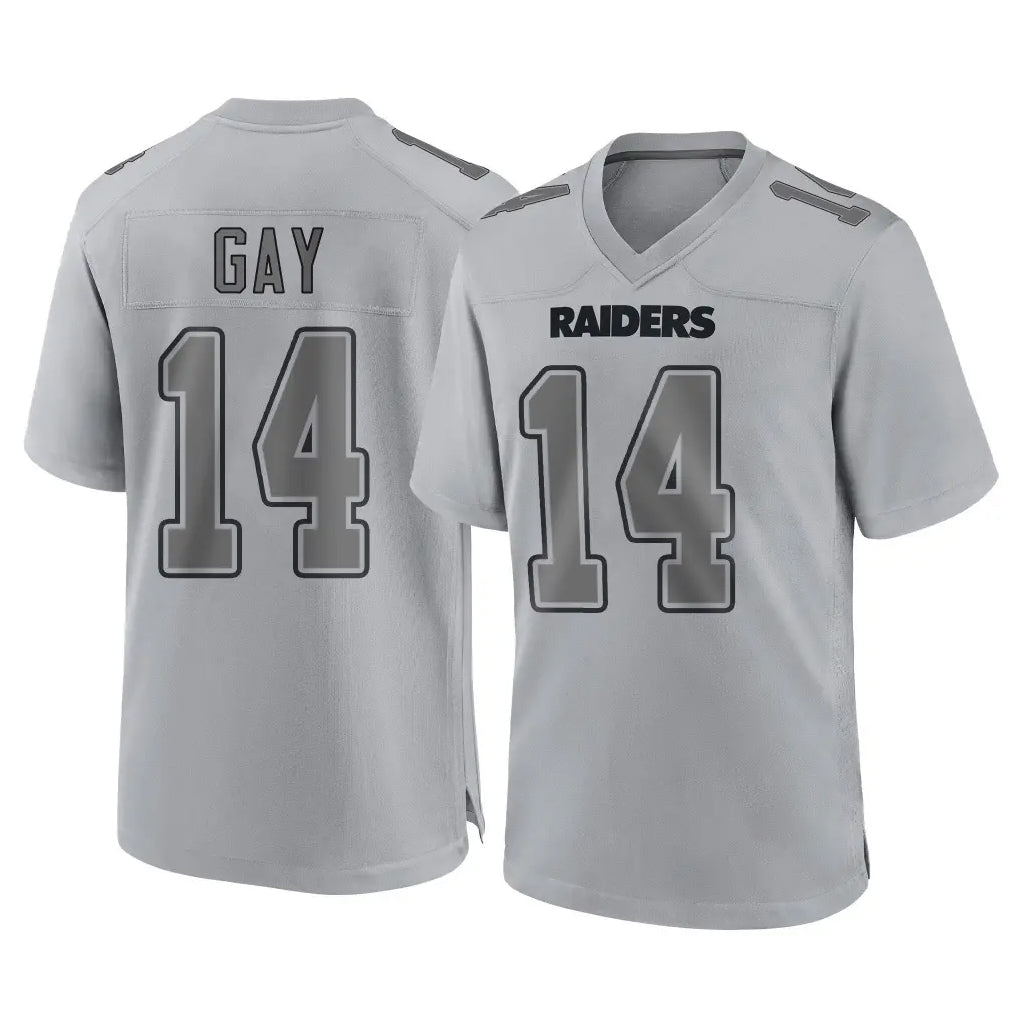 Tlead LV.Raiders #14 Matt Gay Player Gray Atmosphere Fashion Limited Game Stitched Jerseys