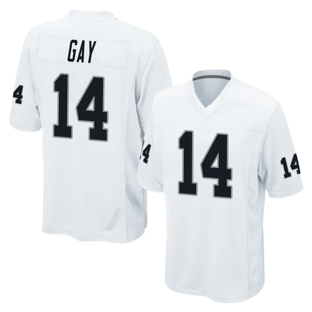 Tlead LV.Raiders #14 Matt Gay Player White Home Game Stitched Jerseys