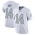 Tlead LV.Raiders #14 Matt Gay Player White Limited Color Rush Home Game Stitched Jerseys