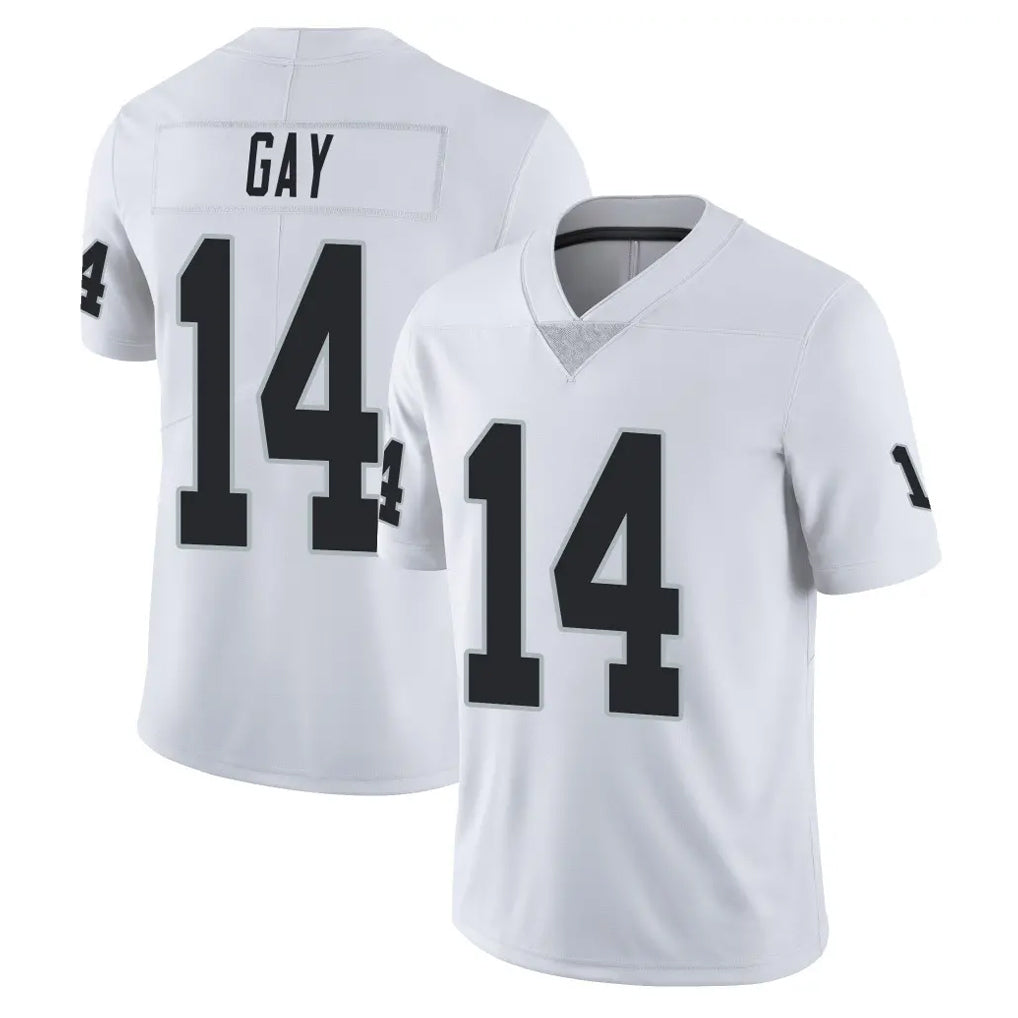Tlead LV.Raiders #14 Matt Gay Player White Limited Vapor Untouchable Home Game Stitched Jerseys