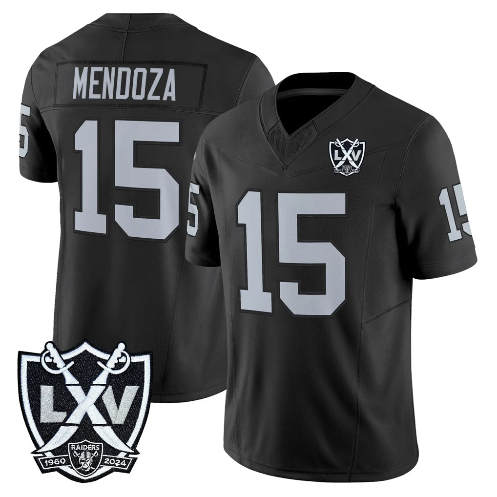 Tlead LV.Raiders #15 Fernando Mendoza Player Black 2026 Vapor Limited Home Game Stitched Jerseys
