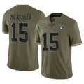 Tlead LV.Raiders #15 Fernando Mendoza Player Olive Salute To Service Limited Stitched Jerseys