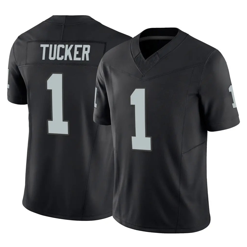 Tlead LV.Raiders #1 Tre Tucker Player Black Limited Vapor F.U.S.E. Home Game Stitched Jerseys
