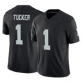 Tlead LV.Raiders #1 Tre Tucker Player Black Limited Vapor F.U.S.E. Home Game Stitched Jerseys