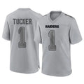 Tlead LV.Raiders #1 Tre Tucker Player Gray Atmosphere Fashion Limited Game Stitched Jerseys