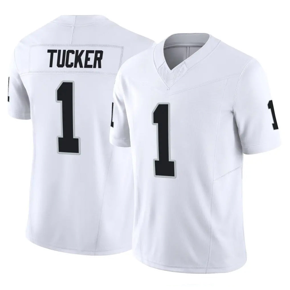 Tlead LV.Raiders #1 Tre Tucker Player White Limited Vapor F.U.S.E. Home Game Stitched Jerseys