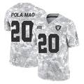 Tlead LV.Raiders #20 Isaiah Pola-Mao Player Arctic Camo Salute To Service Limited Game Stitched Jerseys