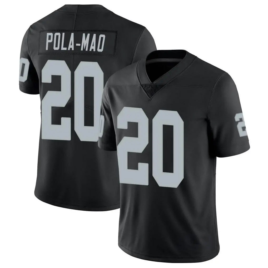 Tlead LV.Raiders #20 Isaiah Pola-Mao Player Black Limited Vapor Untouchable Home Game Stitched Jerseys