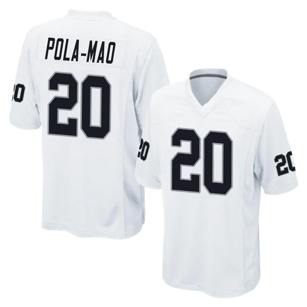 Tlead LV.Raiders #20 Isaiah Pola-Mao Player White Home Game Stitched Jerseys