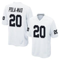 Tlead LV.Raiders #20 Isaiah Pola-Mao Player White Home Game Stitched Jerseys