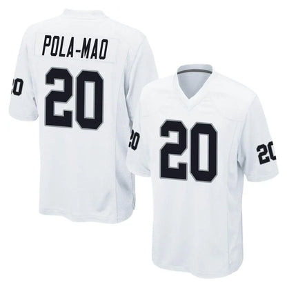 Tlead LV.Raiders #20 Isaiah Pola-Mao Player White Home Game Stitched Jerseys