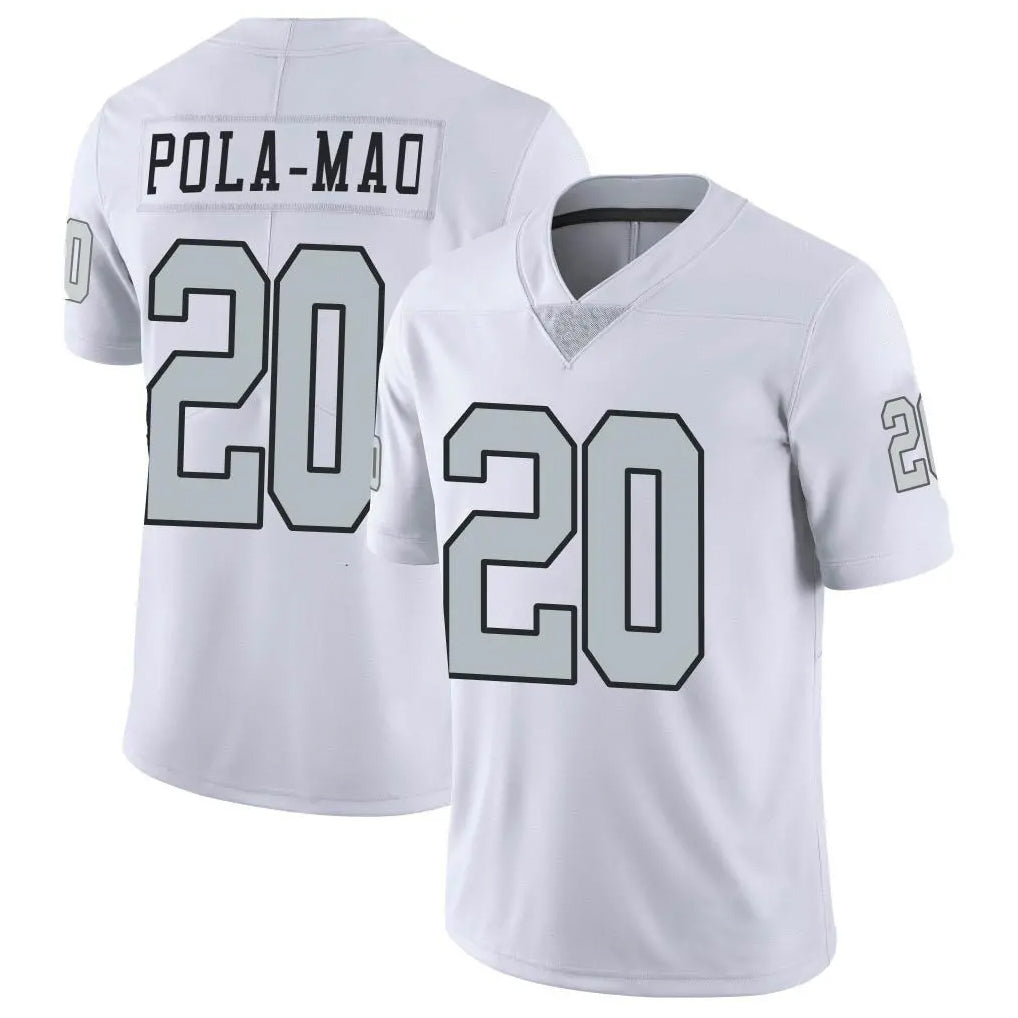 Tlead LV.Raiders #20 Isaiah Pola-Mao Player White Limited Color Rush Home Game Stitched Jerseys