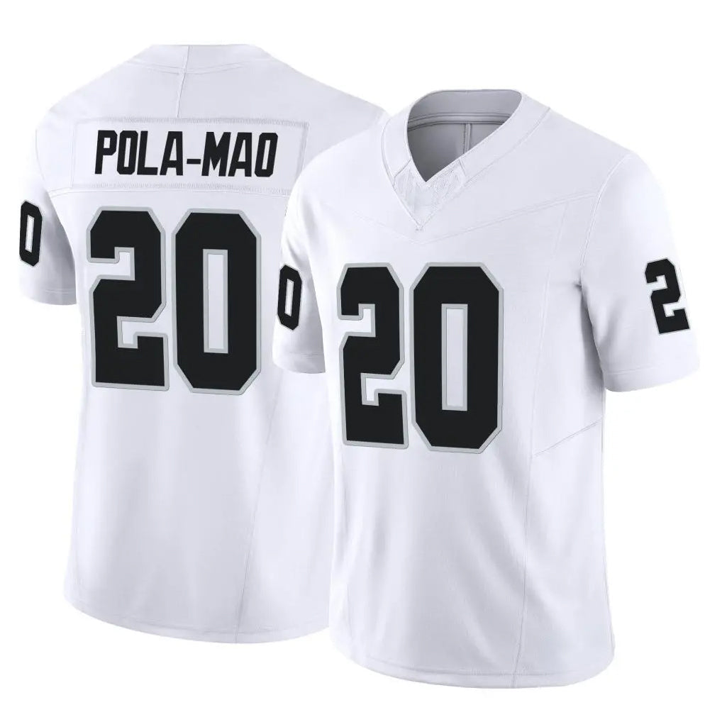 Tlead LV.Raiders #20 Isaiah Pola-Mao Player White Limited Vapor F.U.S.E. Home Game Stitched Jerseys