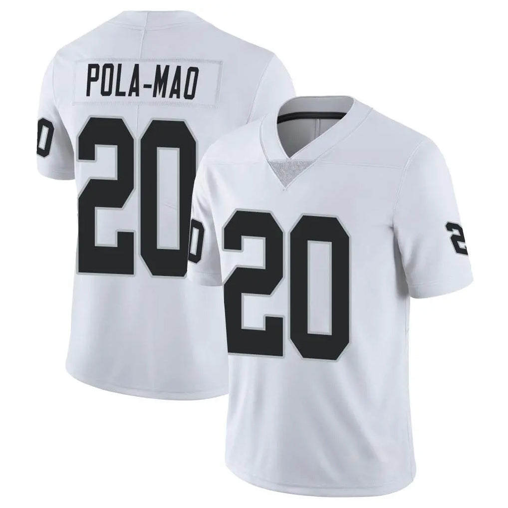 Tlead LV.Raiders #20 Isaiah Pola-Mao Player White Limited Vapor Untouchable Home Game Stitched Jerseys