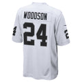 Tlead LV.Raiders #24 Charles Woodson Player Whtie Home Game  Stitched Jerseys