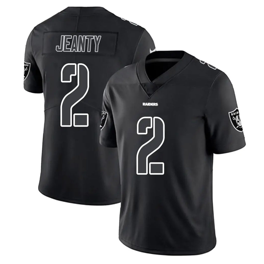 Tlead LV.Raiders #2 Ashton Jeanty Player Black Limited Black Impact Home Game Stitched Jerseys