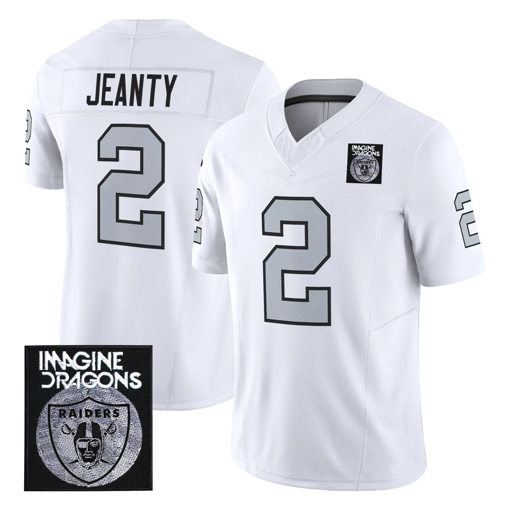 Tlead LV.Raiders #2 Ashton Jeanty Player White Vapor Limited Home Game Stitched Jerseys