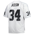 Tlead LV.Raiders #34 Bo Jackson Mitchell & Ness White Big & Tall 1988 Retired Player Replica Stitched Puhic Jersey