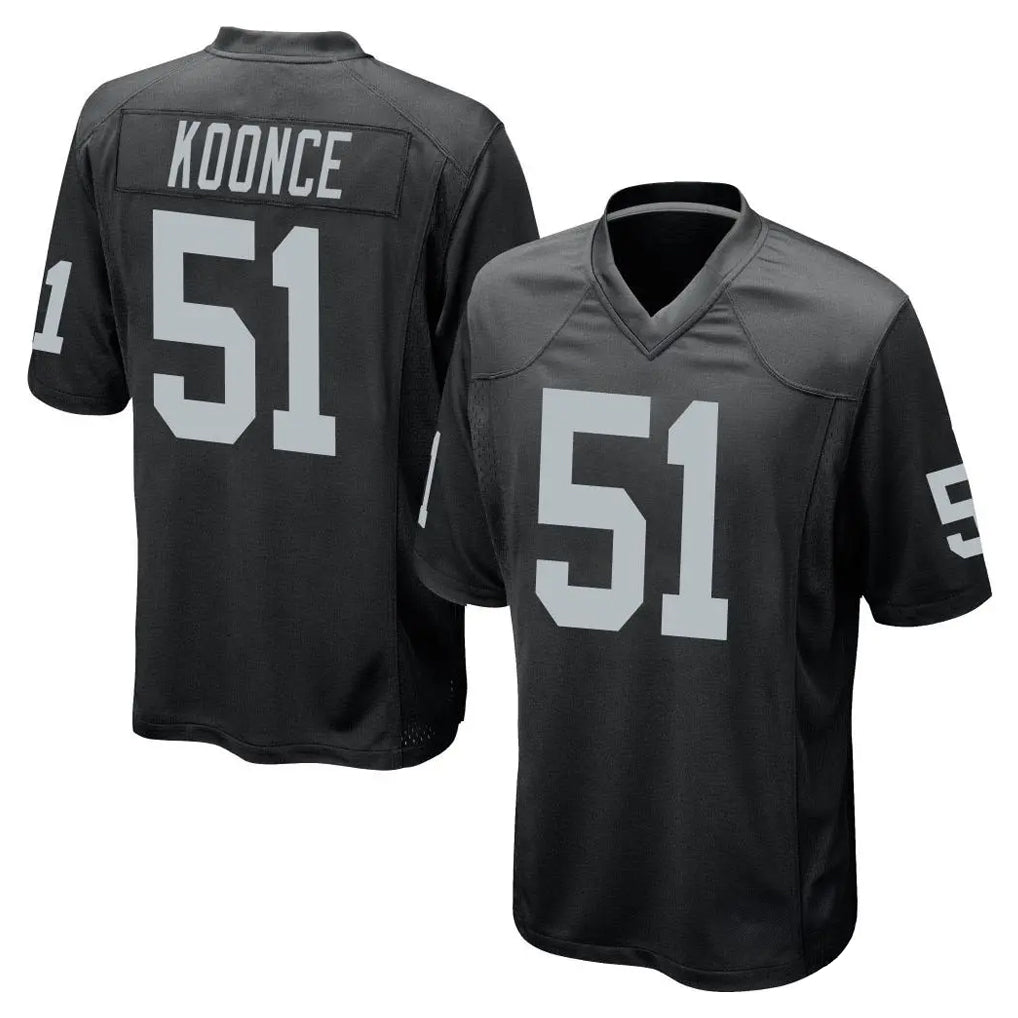 Tlead LV.Raiders #51 Malcolm Koonce Player Black Home Game Stitched Jerseys