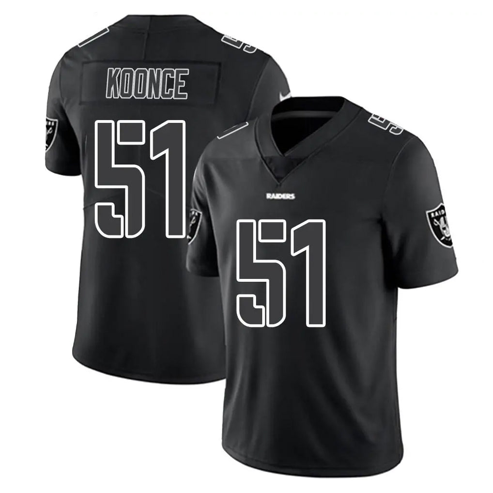 Tlead LV.Raiders #51 Malcolm Koonce Player Black Limited Black Impact Home Game Stitched Jerseys