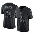 Tlead LV.Raiders #51 Malcolm Koonce Player Black Reflective Limited Game Stitched Jerseys
